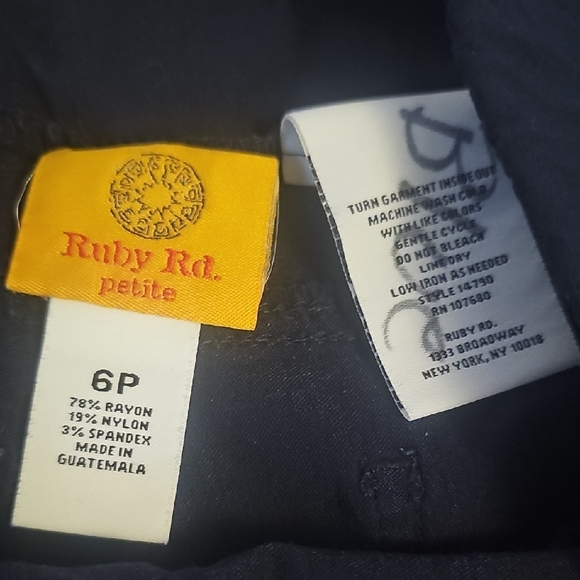 ❄️Ruby Rd. Women's Straight Leg Pants - Navy #D - Picture 2 of 3